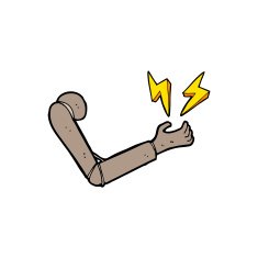 cartoon prosthetic arm N8