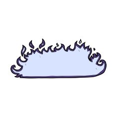 cartoon spooky fire border N9