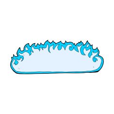 cartoon spooky fire border N10
