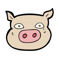 Cartoon Pig Face N14