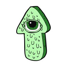 cartoon slimy arrow symbol N8