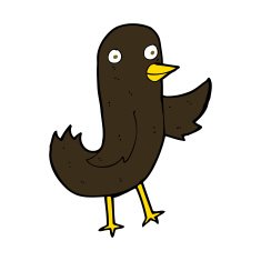 funny cartoon bird N140