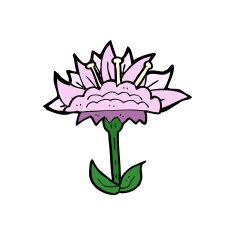 cartoon flower N341