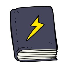 cartoon magic spell book N31