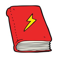 cartoon magic spell book N32