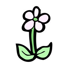 cartoon flower N342