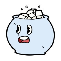 cartoon bowl of sugar N8