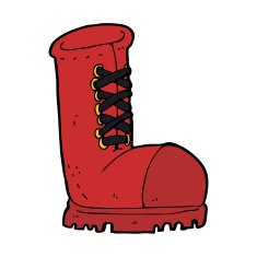 cartoon old work boot N8