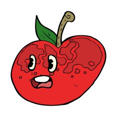 Cartoon Apple N114