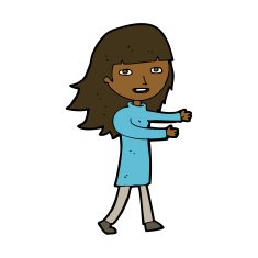 cartoon happy girl N75