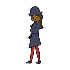 Cartoon Female Spy N28