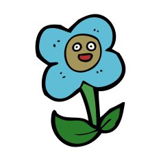 cartoon flower with face N21