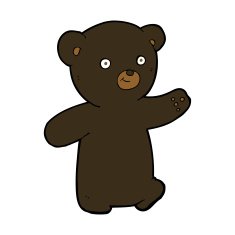 cartoon black bear cub N56