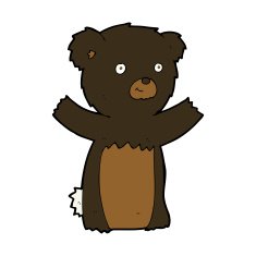 cartoon black bear cub N57