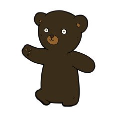 cartoon black bear cub N58