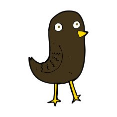 funny cartoon bird N141