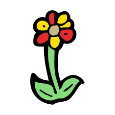 cartoon flower symbol N18