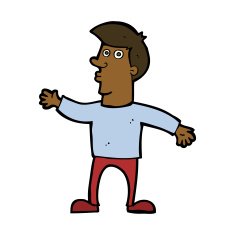 cartoon worried man N81