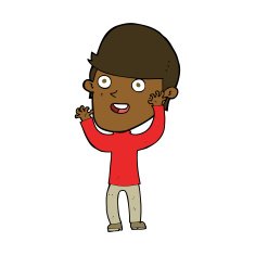 cartoon happy man N371