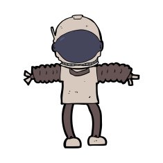 Cartoon Astronaut N107