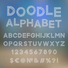 Decorative doodle alphabet