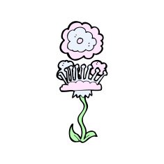cartoon flower N344