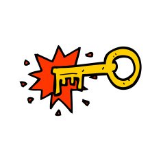cartoon old key N8