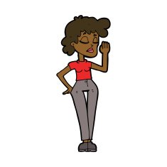 cartoon woman ignoring N20