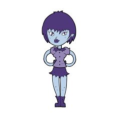 cartoon pretty vampire girl N24