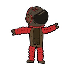 cartoon astronaut reaching N8