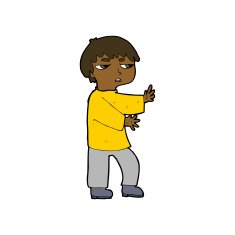 cartoon man gesturing N25