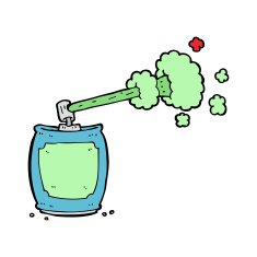 cartoon aerosol spray can N16