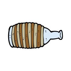 cartoon spilled bottle N12