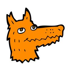 Cartoon Fox Head N24