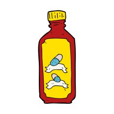 cartoon old bottle of pills N8