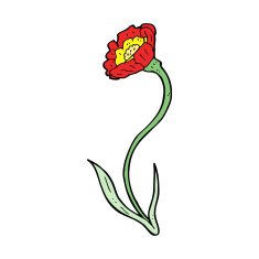 cartoon flower N345