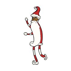 cartoon skinny santa N8