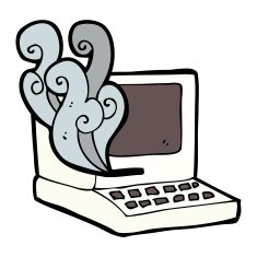 cartoon old computer N33