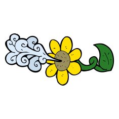 cartoon flower squirting water N4
