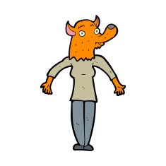 cartoon fox woman N4