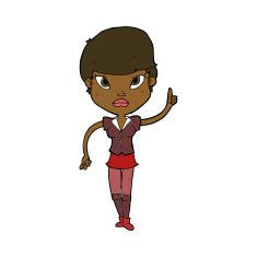 cartoon woman with idea N197