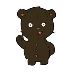 cute cartoon black bear N56