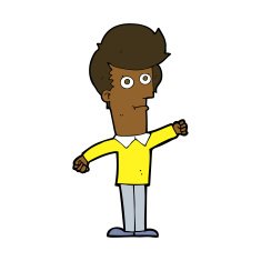 cartoon man punching N8
