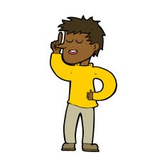 cartoon man with idea N127