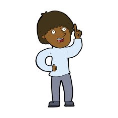 cartoon man with idea N129