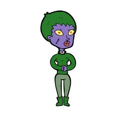 cartoon zombie girl N9