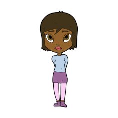 cartoon shy girl N8