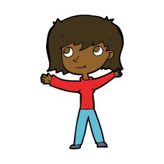 cartoon happy girl N76
