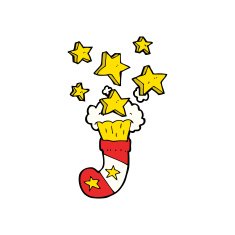 cartoon magic christmas stocking N8
