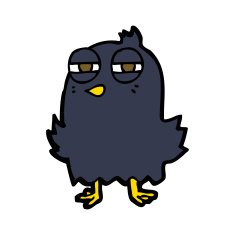funny cartoon bird N142
